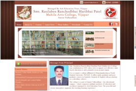 Mahila Arts College Vijapur Website Design