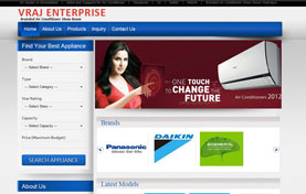 Vraj Enterprise AC Dealer Website Design